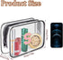Clear Toiletry Bag,Portable Travel Toiletry Bag,Chenille Letter Cosmetic Bag with Zipper,Waterproof Makeup Bag,Cosmetic Storage Organizer for Wome...
