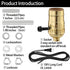 Lamp Making Kit, Lamp Parts for Repair Replacement or Rewire Table and Floor Lamps, 3 Way Socket 10 Foot Matching Cord and Essential Hardware, DIY...
