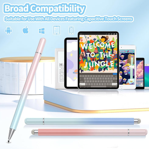 Stylus Pens for Touch Screens(3 Pcs), High Precision 2-in-1 Stylus Pen for iPad Compatible with iPad/iPhone/Tablet/Android/iOS and All Capacitive ...