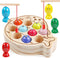 Magnetic Wooden Toys Fishing Game,Toddler Magnetic Fishing Toys Wood Puzzle Montessori Preschool Educational Activities Learning Hand-Eye Coordina...