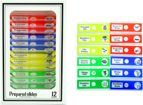 Science Kits for Kids Beginner Microscope with LED 100X 400X and 1200X-Include Sample Prepared Slides (1)...