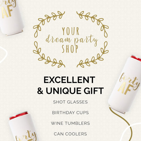 Forty AF Can Coolers, Set of 12-40th Birthday Favors and Party Decorations for Men and Women...