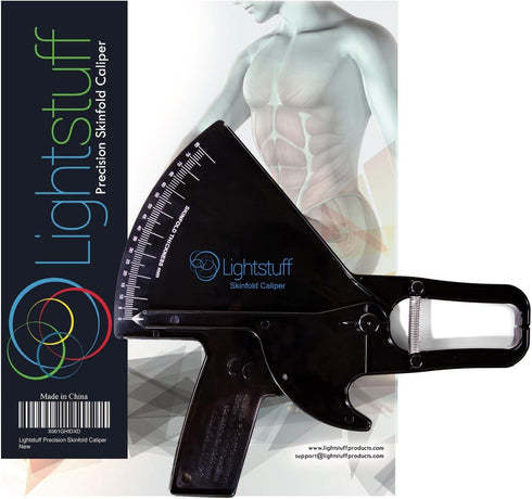 Precision Skinfold Caliper - Easy, Reliable Tool for Monitoring Body Fat - Quick Start Guide for Beginners, Detailed Booklet for Advanced Users - ...