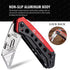 edcfans Folding Utility Knife Box Cutter with 5 Razor Blades, Screwdriver, Saw, Fruit Knife, Lock Design, Pocket Clip and Holder for Belt, EDC Hea...