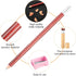Assorted Colors Wooden Chalk Pencils with Sharpener and Kraft Paper Container, 12 Pcs...