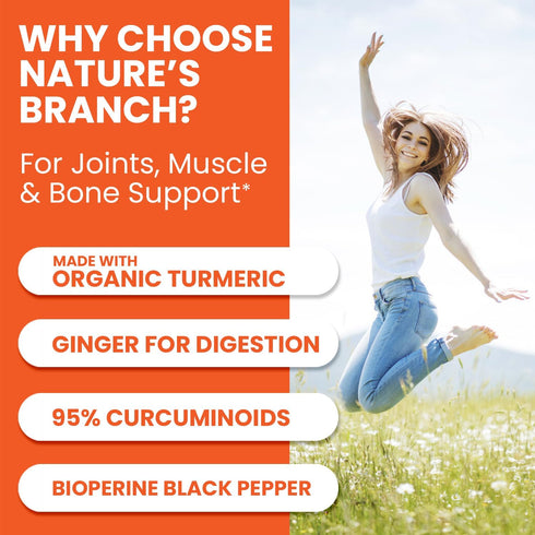 Extra Strength Turmeric Curcumin and Ginger & BioPerine - 1965mg Joint Support Supplement for Aches with Black Pepper Powder Extract - Premium Mad...