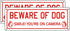Beware of Dog Sign for Fence and Yard (2 Pack) Smile You are on Camera Aluminum Metal Warning Signs for House Indoor or Outdoor Use for Fence Door...