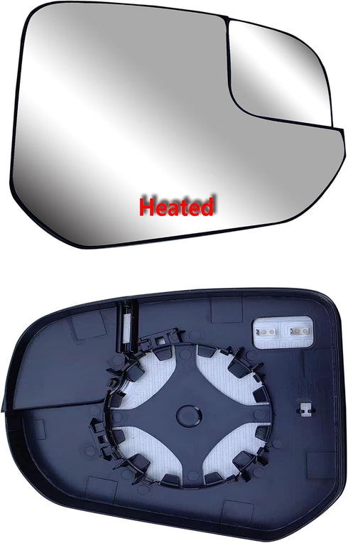 Passenger Right Side Replacement Mirror Glasses Small Housing With Heated And Plate Fit Ford Transit Connect XL,XLT and TITANIUM From 2014-onward...