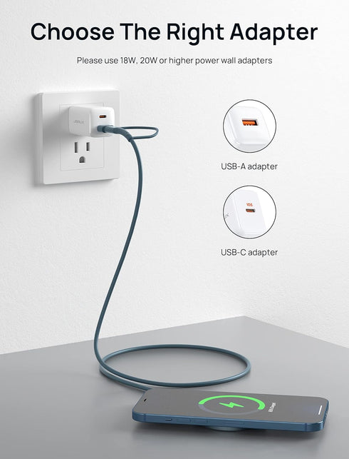 JSAUX Magnetic Wireless Charger Compatible with MagSafe Charger/iPhone 15/15 Pro/15 Plus/15 Pro Max/14/14 Pro/14 Plus/14 Pro Max/13/13 Pro/13 Pro ...