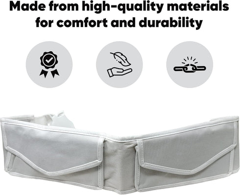 Zenia Adjustable Ihram Belt with Squeeze Belt Release System, Front Pockets and Zippered Compartments - Perfect for Hajj and Umrah...