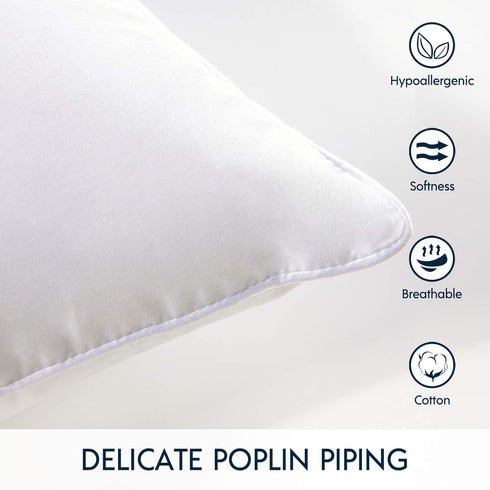 Phantoscope 18x18 Pillow Insert - Throw Pillow Insert with 100% Cotton Cover - 18 Inch Square Form Microfiber Pillow Sham Stuffer - Couch Cushion ...
