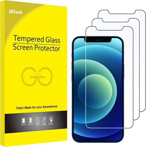 JETech Screen Protector for iPhone 12 mini 5.4-Inch, Tempered Glass Film, 3-Pack...