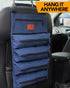 Roll Up Tool Bag, 16OZ Canvas Wrench Roll Up Pouch Multi-Purpose Tool Roll Organize, 5 Zippered Tool Pockets (Blue)...