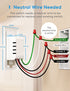 meross 3 Way Smart Switch, Smart Light Switch Supports Apple HomeKit, Siri, Alexa, Google Assistant & SmartThings, 2.4GHz WiFi Light Switch Neutra...