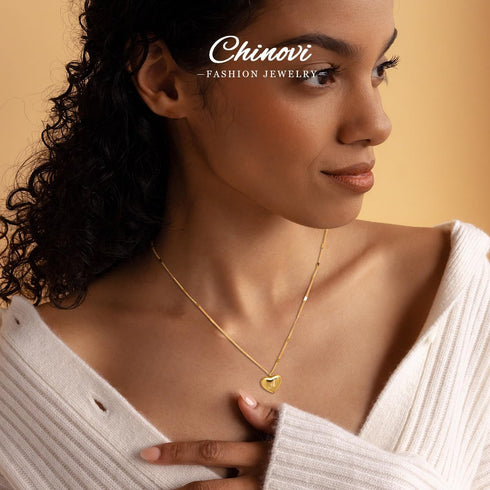 Gold Letter Necklace, Dainty 18K Gold Plated Initial Necklace for Women Non Tarnish Cute Initial Heart Pendant Choker Necklace Tiny Stainless Stee...
