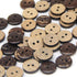 100pcs 13mm(0.5inch) Brown Natural Coconut Shell Buttons, 2 Holes Eco-friendly Wooden Buttons for Sewing, Children Handmade Scrapbooking, Baby Clo...