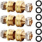 Solid Brass Garden Hose Repair Connector with Clamps Hose End Repair Kit,Fit for 5/8"Garden Hose Fitting,Male and Female Hose Fittings(5/8"-3 Set)...