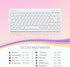 Perixx PERIBOARD-407W ES Mini Teclado USB - Teclas Tipo Chiclet - Blanco - QWERTY Español...