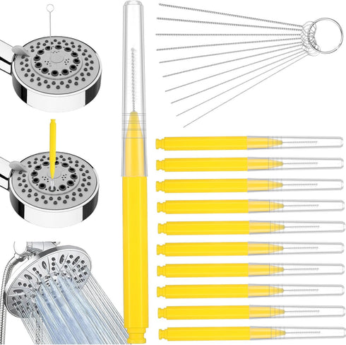 Gatuida Shower Head Cleaner: Small Gaps Hole Anti-Clogging Shower Head Cleaning Brush, Shower Nozzle Clog Removal Picks Shower Cleaner Brushes for...