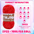 7OZ Red Chenille Yarn for Crocheting, Chunky Chenille Yarn with Crochet Stitching Markers, Chenille Yarn Chunky for Sweater Pillow Blanket Scarf W...