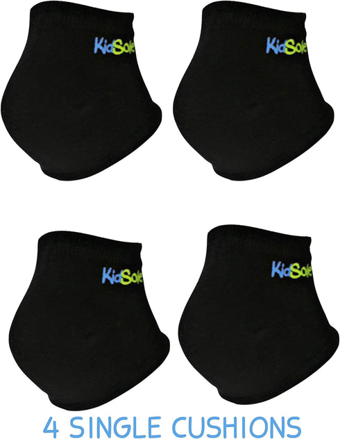KidSole Gel Heel Strap for Kids with Heel Sensitivity from Severs Disease, Plantar Fasciitis. (Black) (Kids Sizes 1-6, Black)...