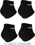 KidSole Gel Heel Strap for Kids with Heel Sensitivity from Severs Disease, Plantar Fasciitis. (Black) (Kids Sizes 1-6, Black)...