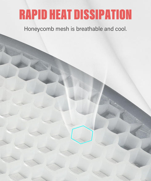 Gel Seat Cushion,Gel Seat Cushion for Long Sitting,Cooling Truck Seat Cushion Breathable Car Seat Cushion,Honeycomb Design Egg Cushion Chair Pad,S...