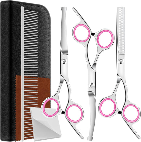 Dog Grooming Scissors Set - Dog Grooming Scissors with Safety Round Tip, 6 in 1 Heavy Duty Pet Grooming Scissor for Dogs, Cats and Other Animals...