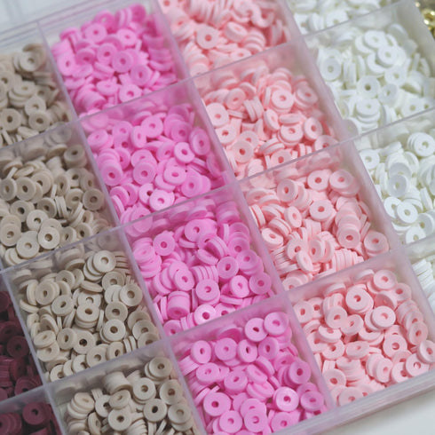 MELIUS Clay Beads Friendship Bracelet Making Kit, Polymer Beads and Spacer Beads with Pearl Beads in 24 Grid Box for Jewelry Making, DIY Bracelets...