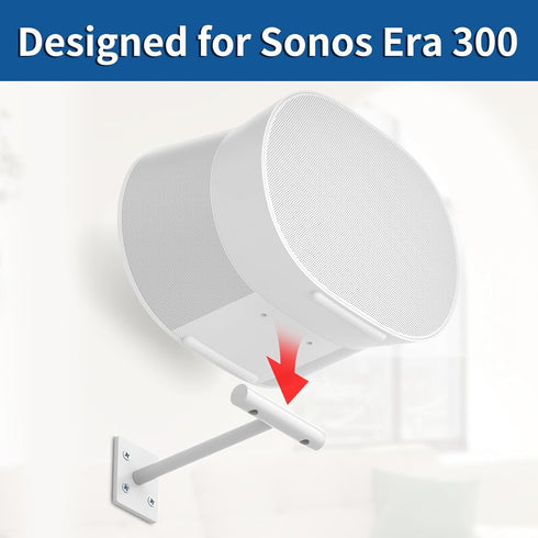 Speaker Mount Bracket for Sonos Era 300 Wall Mount Shelf with Kits Easy to Install - Metal Speaker Mount Mounting Bracket Compatible with Sonos Er...