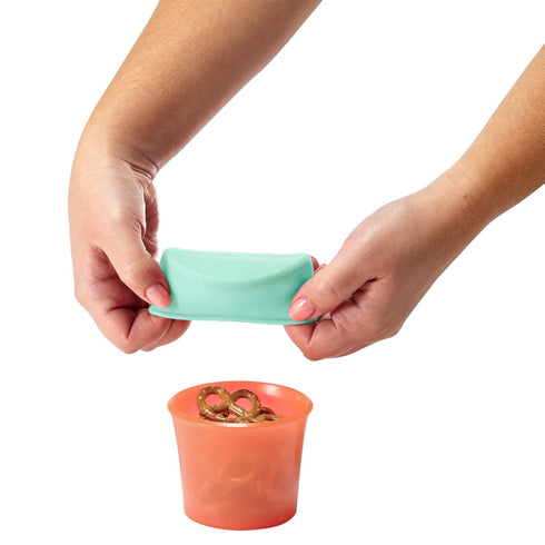 Boon Snug Toddler Snack Containers with Lids - Includes 2 Lids and 2 Baby and Toddler Spill Proof Cups for Snacks - Toddler Snack Cups for Home an...