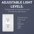 Legrand radiant NTL885TRWCC6 15 Amp Adjustable LED Night Light Outlet, Tamper Resistant Decorator Receptacle, Optional Louver, White (1 Count)......
