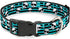 Buckle-Down 16-23" Multi Panda W/Sunglasses Stripe Turquoise/Black Plastic Clip Collar, Wide Medium...