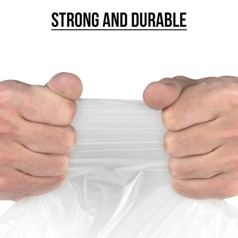 Ultrasac 39 Gallon 1.0 MIL Clear Drawstring Trash Bags - 33" x 40" - Pack of 70 - For Lawn & Leaf...