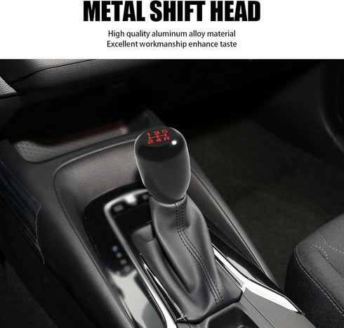 1 PC Automotive Gear Shift Knob, Car Five-Speed Gearbox Shift Head with Adapter, Modification Replacement Accessories, for Most Manual Transmissio...