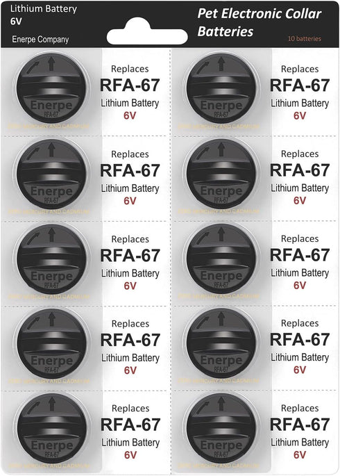 RFA-67 RFA-67D-11 6V Replacement Battery Long-Lasting & High Capacity Compatible with PetSafe Electronic Collars 10-Pack...