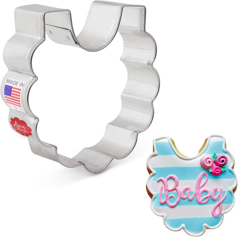 Baby Bib Cookie Cutter 3.25" Made in USA by Ann Clark...