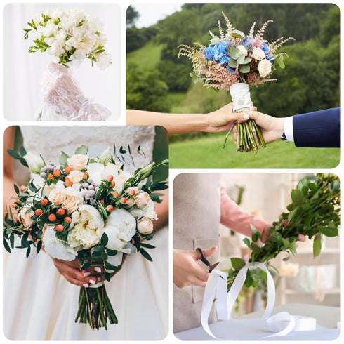 Floral Arrangement Kit with Green Floral Tape and Wire,26 Gauge Floral Stem Wire,22 Gauge Floral Wire,Boutonniere Pin for Bouquet Stem Wrap Floris...