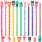 Thenshop 30 Pcs Scented Pencils for Kids Fruit Scent HB Graphite Pencils Bulk with 30 Pcs Cartoon Pencil Toppers Animal Cute Pencil Cap Gift for S...