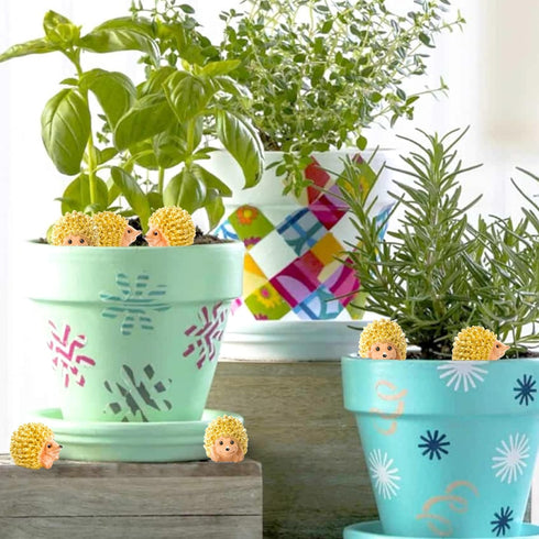 Exasinine 50Pcs Hedgehog Figurine Mini Hedgehog Resin Fairy Garden Accessories Mini Resin Animals for Plant Pots Bonsai Craft Decor Fairy Wild Gar...