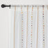 pureaqu Faux Linen Stripe Pom Pom Sheer Curtain for Bedroom/Kids Room Embroidered Colorful Rainbow Semi Sheer Voile Window Curtain for Living Room...