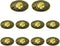 Duolai 10pcs Retro Gold Star Carving Buttons Craft Purses Leather Decorative Accessories Conchos Snaps Metal Stud Screw Back Rivet DIY Shoes Bag B...