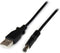 StarTech.com 1m USB to Type N Barrel 5V DC Power Cable - USB A to 5.5mm DC - 1 Meter USB to 5.5mm DC Plug (USB2TYPEN1M), Black...