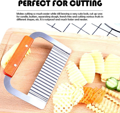 2PCS Stainless Steel Wavy and Straight Soap Mold Loaf Potato Vegetable Cutter Cutting Tool...