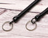 6.89 inch Black Fishing Lanyards Retractable Spiral Spring Lanyard Boating Rope Safety Wire Coiled Tether with Buckle for Pliers Grippers Fish Tac...