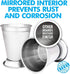 Mint Julep Cups: Stainless Steel Glasses, Set of 2 OR Set of 4, Metal 12 oz Cocktail Glasses, Party Supplies...