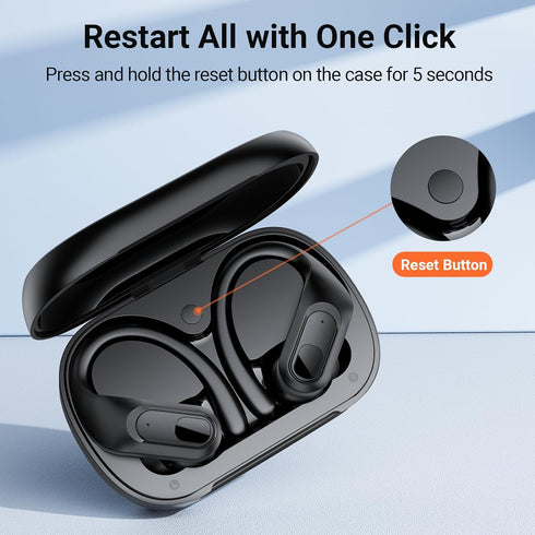 occiam Wireless Bluetooth Earbuds Sport Ear Buds Workout Headphones 96H Playback in-Ear Earphones with Earhooks Buit-in Mic Button Control Bass St...