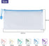 Tamaki 6 Pack Mesh Pencil Pouch Waterproof Bags Plastic Zipper Pouch A6 Size for Classroom Organization School Office Supplies (Macaroon, A6)...