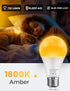 L LOHAS LED Sleep aid Amber Light Bulbs, Blue Light Blocking, A19 9W(60 Watt Equivalent) Dim Light Bulbs, 1800K Warm Light Bulb, E26 Base, 4 Pack...