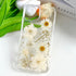 for iPhone 13 / iPhone 14/ iPhone 15 Clear Case with Pressed Real Flowers Design,Glitter Cute White Floral Pattern Soft TPU Protective Women Girl'...